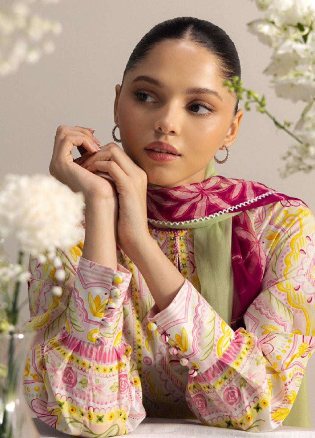 Coco by Zara Shahjahan Unstitched Printed Lawn 3 Piece Suit CZS26ULV NAMI-5B - Summer Collection