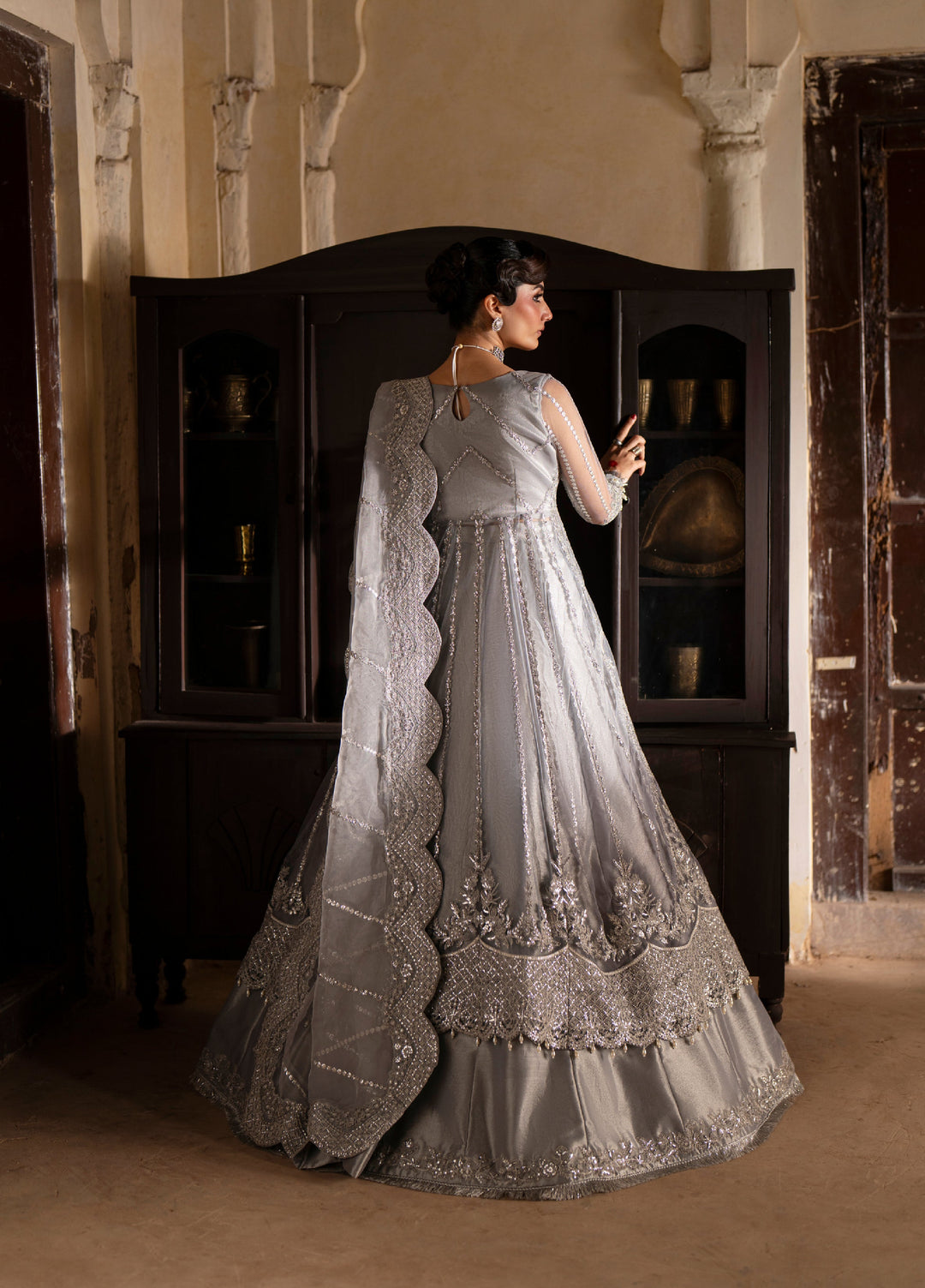 Dastan E Ishq by Ajr Festive Embroidered Unstitched Net 3 Piece Suits AJR25DI D-8 Mehar - Formals Collection