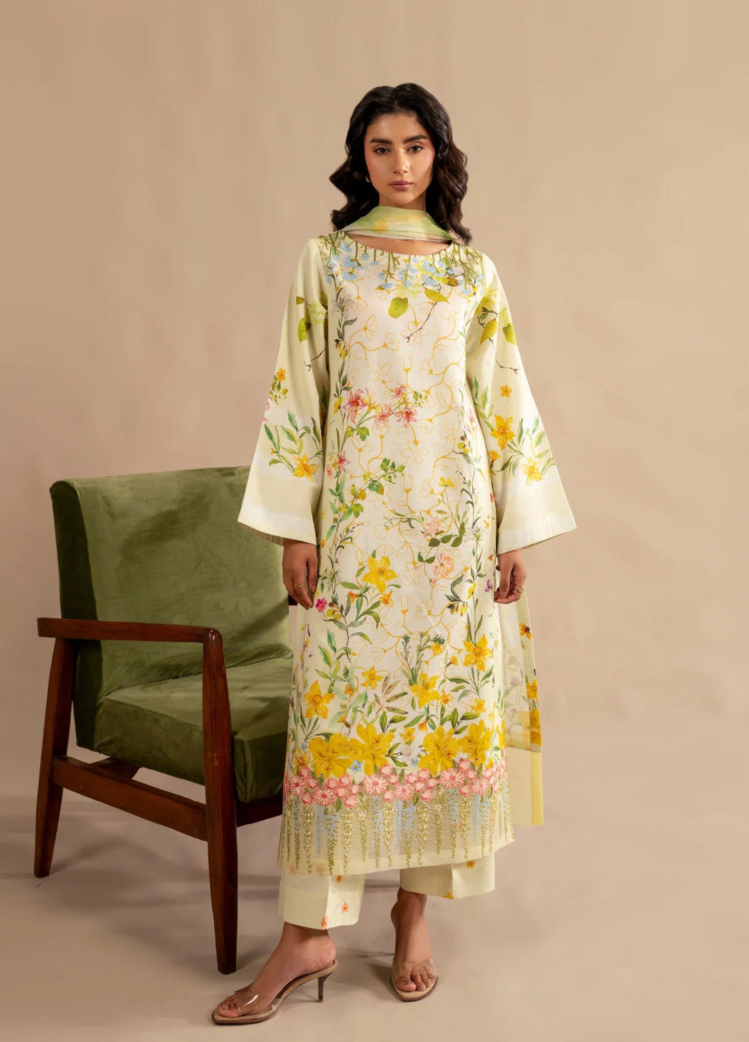 Meraki by Asifa and Nabeel Unstitched Embroidered Lawn 3 Pcs Suit AN26UM MSSL-01 Orchid - Summer