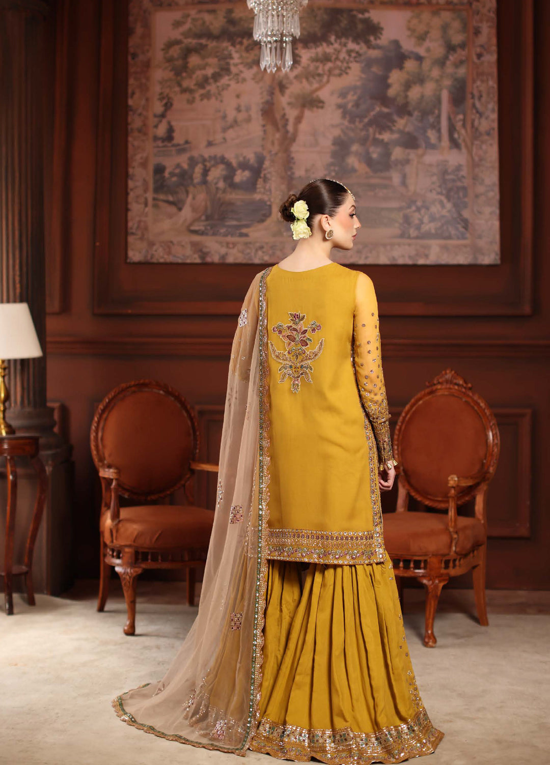 Alfaaz By Nureh Festive Unstitched Chiffon Embroidered 3 Piece Suits NU25AF NL-92 - Festive Collection