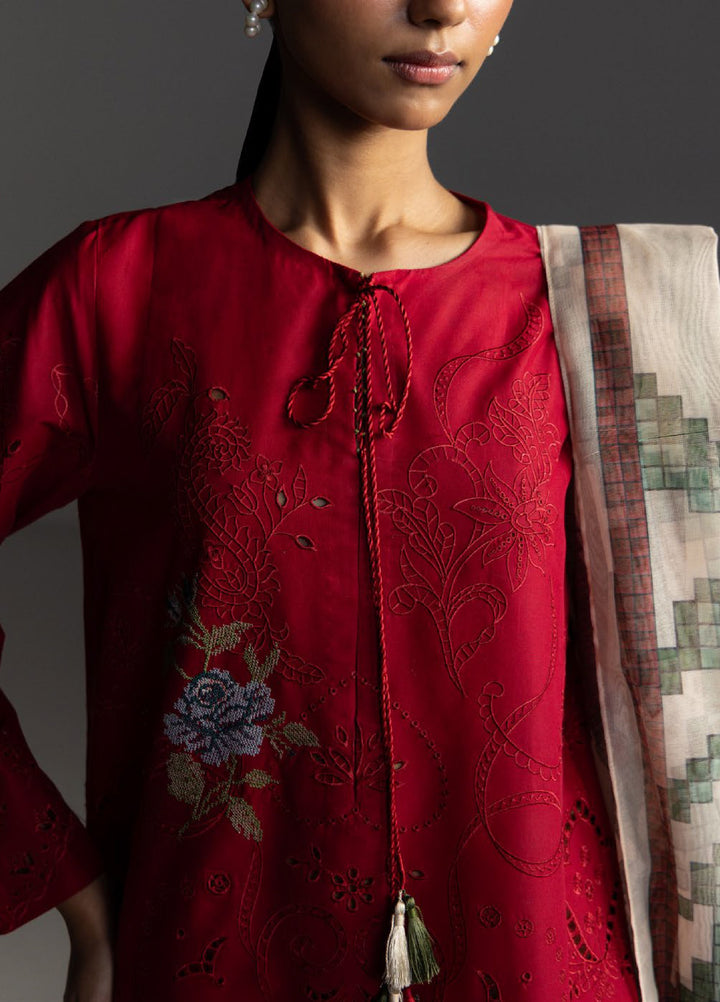 Coco by Zara Shahjahan Unstitched Embroidered Lawn 3 Piece Suit CZS26UL SUNE-10A - Summer Collection