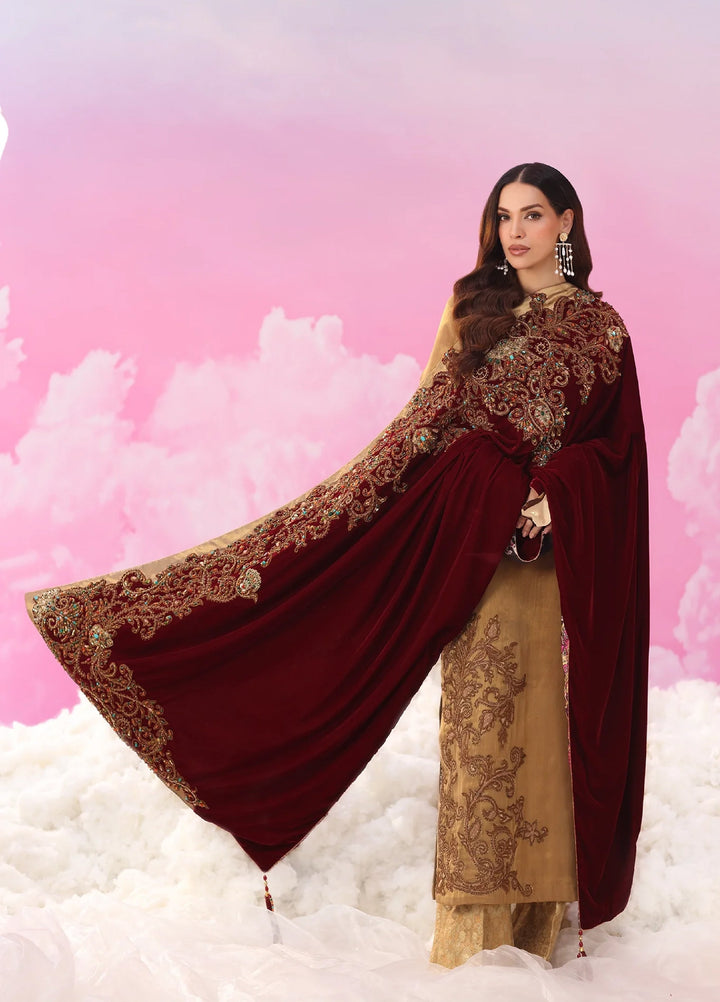 Mount Olypus by Musferah Saad Pret Embroidered Masoori 2 Piece Velour Aurelia - Festive Collection