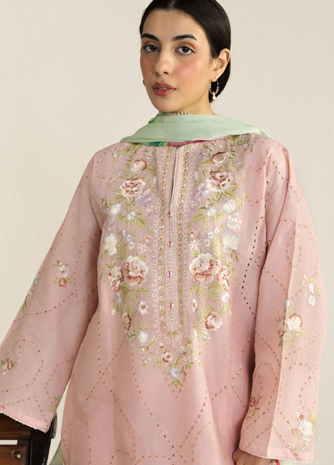 Coco by Zara Shahjahan Unstitched Embroidered Lawn 3 Piece Suit CZS26UCLP LUNE-2B - Eid Collection
