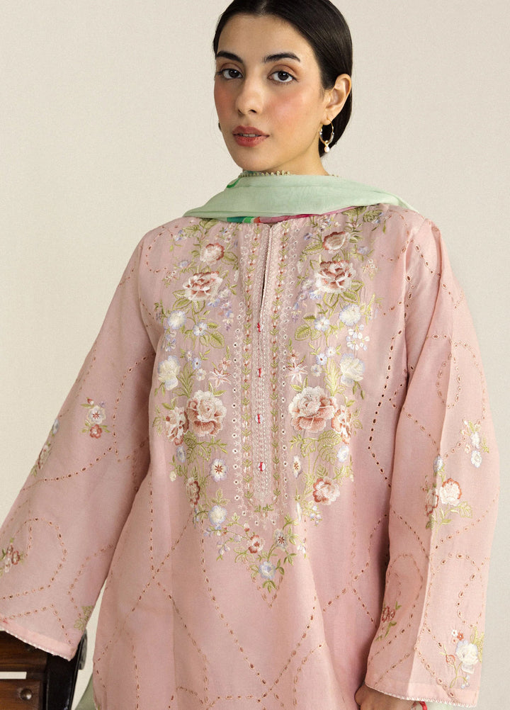 Coco by Zara Shahjahan Unstitched Embroidered Lawn 3 Piece Suit CZS26UCLP LUNE-2B - Eid Collection