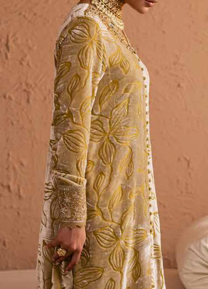 Ballerina by Nureh Unstitched Velvet Palachi Embroidered 3 Piece Suits NU25BV NU2-189 - Festive Collection