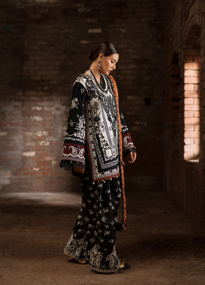 AJR Sard Shaam Embroidered Unstitched Khaddar Suits 3 Piece AJR25SS AJRW-01 MAKHMAL - Winter Collection