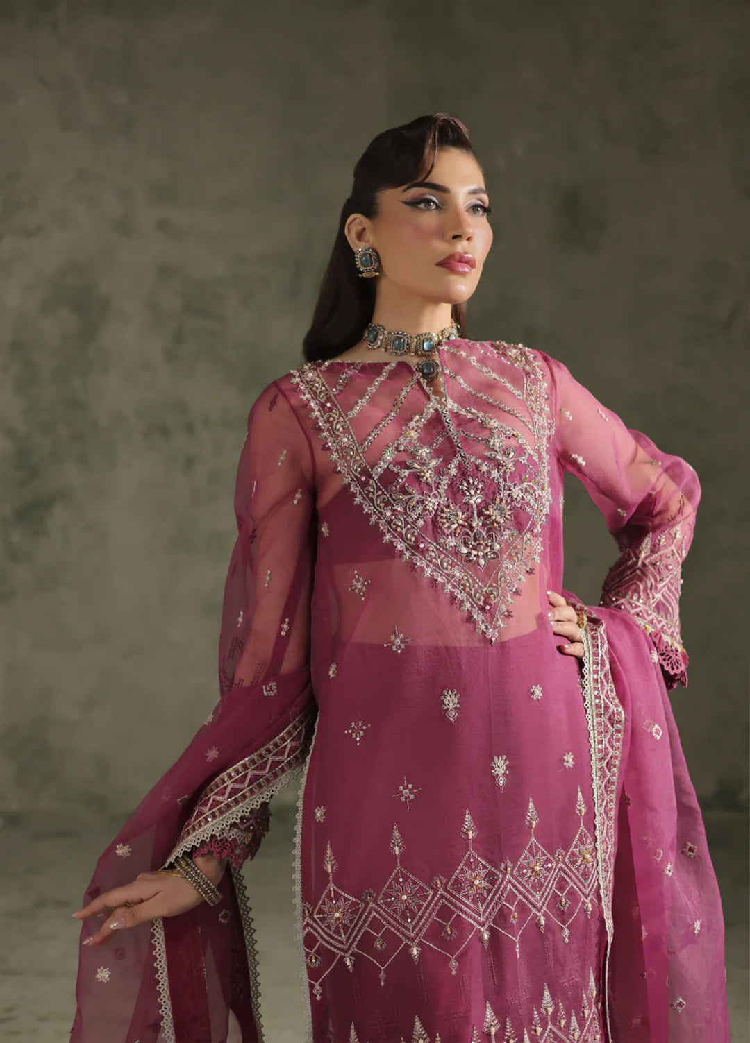Esmeree by Imran Ramzan Embroidered Unstitched Organza 3 Piece Estrela De Amor - Formals Collection