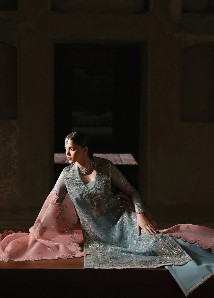 Kaashvi by Ayzel Unstitched Organza Embroidered Suits 3 Piece AAF25KW RAVINA AZW-25-V2-04 - Wedding Collection