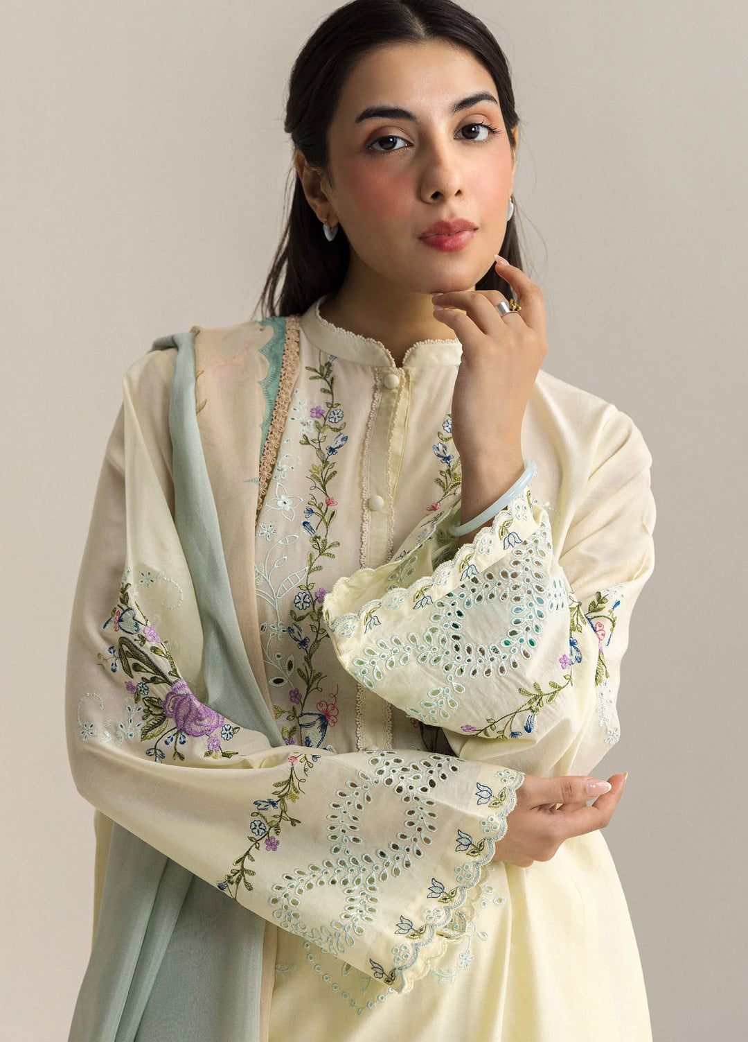 Coco by Zara Shahjahan Unstitched Embroidered Lawn 3 Piece Suit CZS26UCLP KIAN-8A - Eid Collection