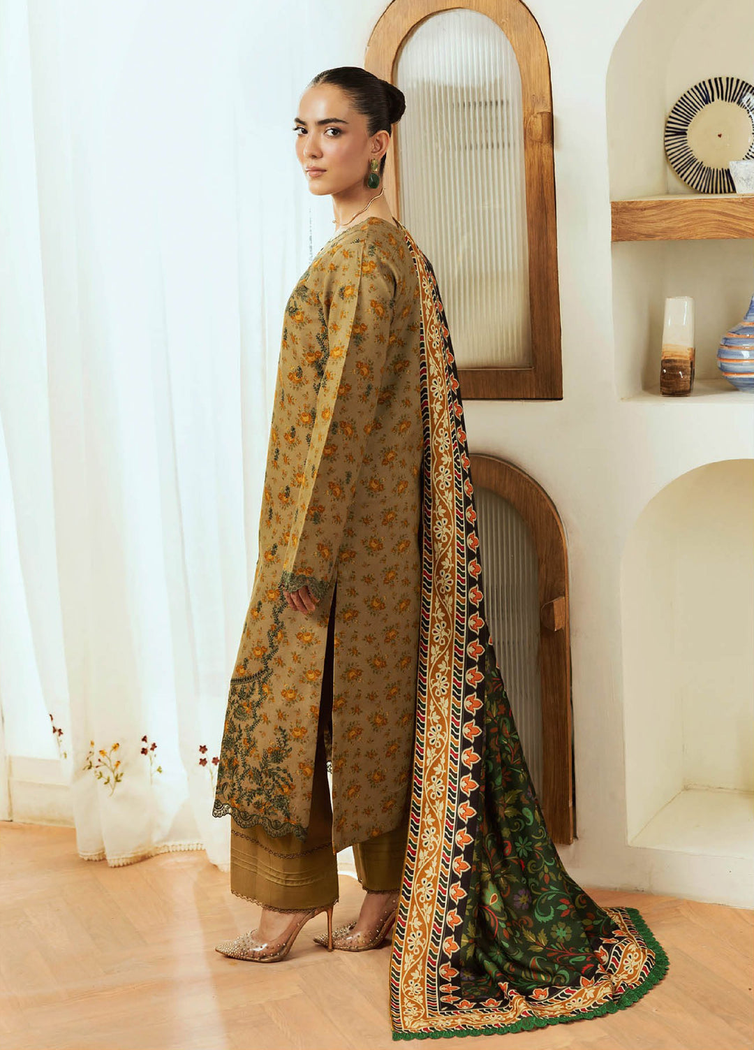 Nissa Floral Symphony by Rajbari Embroidered Marina Suits Unstitched 3 Piece RB25NM D-05 - Winter Collection