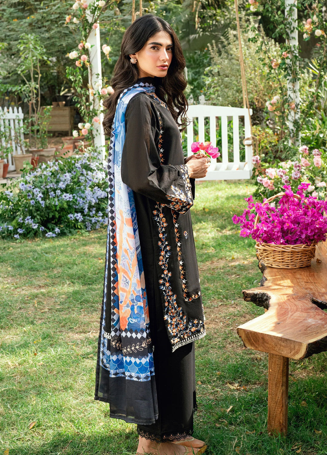 Lamhay by Dhanak Pret Swiss Voile 3 Piece DHN26PSV DC-2581 - Summer Collection