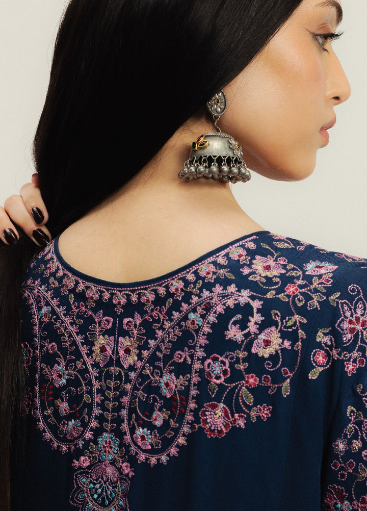 Zara Shahjahan Unstitched Winter Marina Embroidered Suits 3 Piece CZS25WC D3-Neelum - Winter Collection