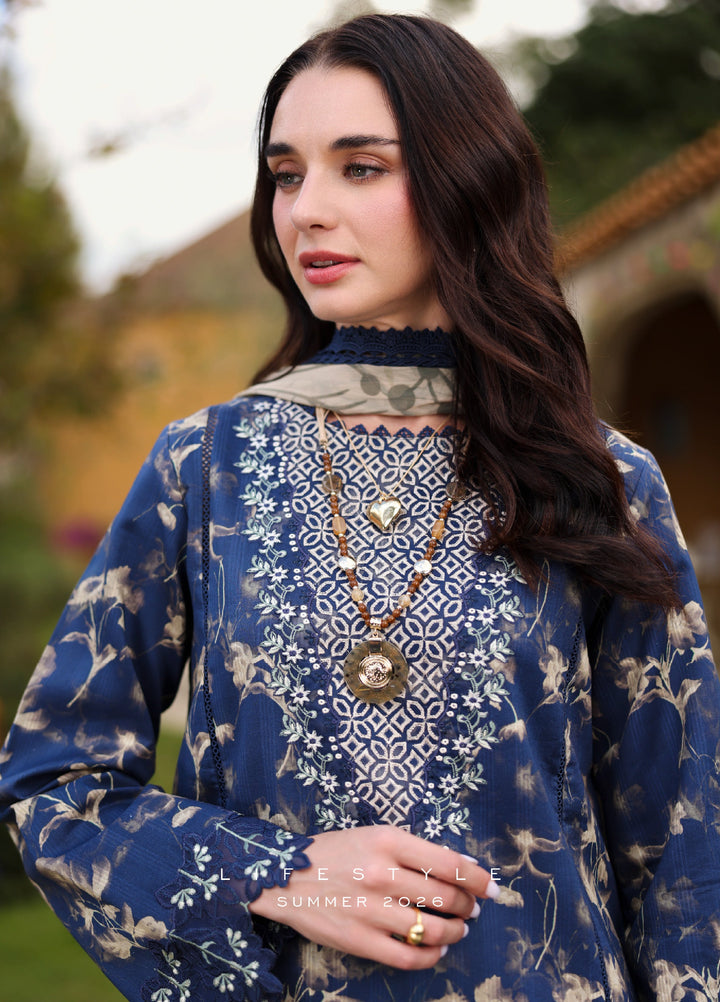 Rang Rasiya Lifestyle Lawn Unstitched Embroidered 3 Piece Suit RR25ULS CHARLOTTE - Summer Collection