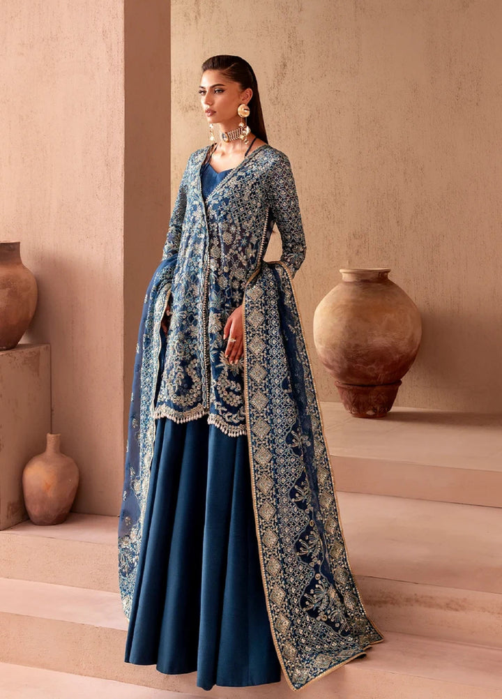 Clay N Couture by Emaan Adeel Unstitched Embroidered Chiffon 3 Piece Suit  Elara - Festive Collection