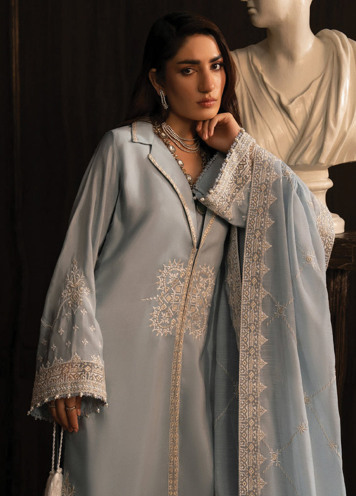 Lady by Aik Atelier Unstitched Tussar Silk Embroidered Suits 3 Piece AIK25L D-05 AIK25L - Festive Collection