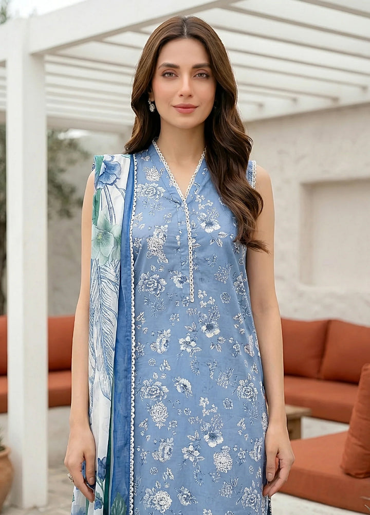 Komal by Lakhany Unstitched Embroidered Lawn 3 Piece Suit LSM26ULK LG-UB-0360 - Summer Collection