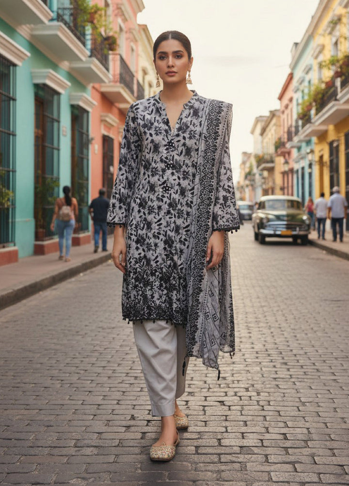 Salina by Regalia Textile Unstitched Embroidered Lawn 3 Piece Suit RG26EU D-4 - Summer Collection