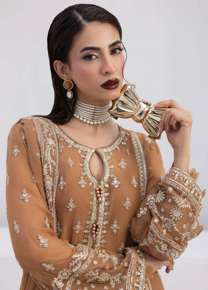 Maeri by Gulaal Unstitched Embroidered Chiffon 4 Piece Suit GL26UMC Mirage D-47 - Festive Collection