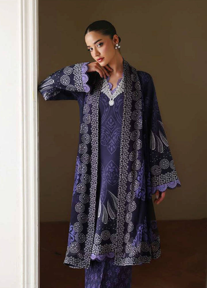 Eclat Garden by Roheenaz Unstitched Printed Lawn 3 Piece Suit RN26UEL Orchid Garden - Summer Collection