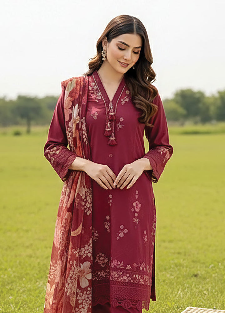 Essentials by Lakhany Unstitched Embroidered Lawn 3 Piece Suit LSM26UE LG-RL-0258 - Summer Collection