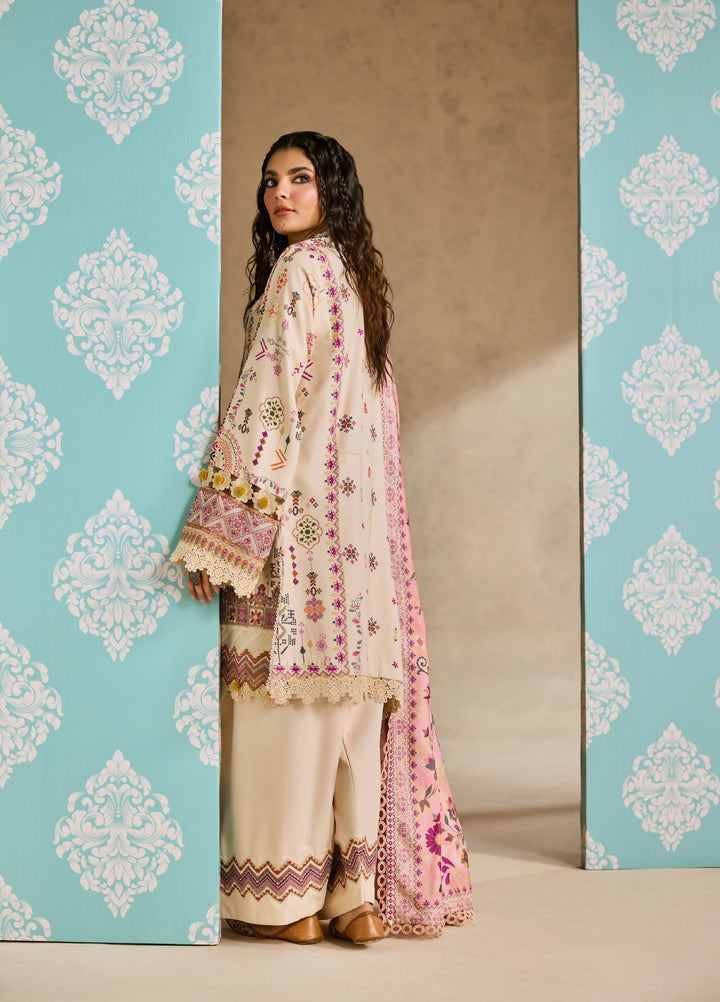 Zync by Florent One Nation Unstitched Khaddar Embroidered Suits 3 Piece FL25ON FL-7B - Winter Collection