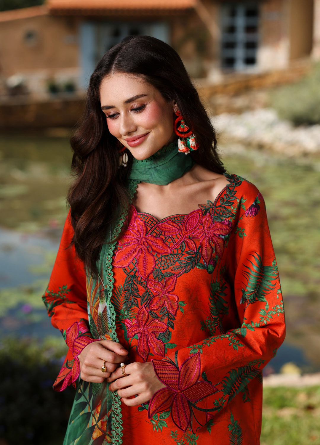 Rang Rasiya Lifestyle Lawn Unstitched Embroidered 3 Piece Suit RR25ULS OLIVINE - Summer Collection