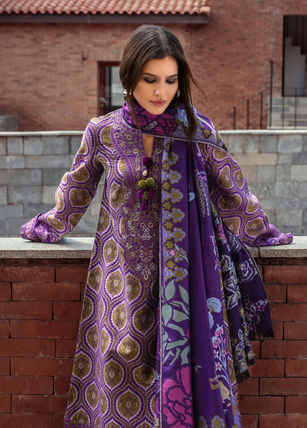 Mushq Broadway Under the Tuscan Sun Embroidered Viscose Suits Unstitched 3 Piece MQ25BT D-01 Luce Toscana - Winter Collection