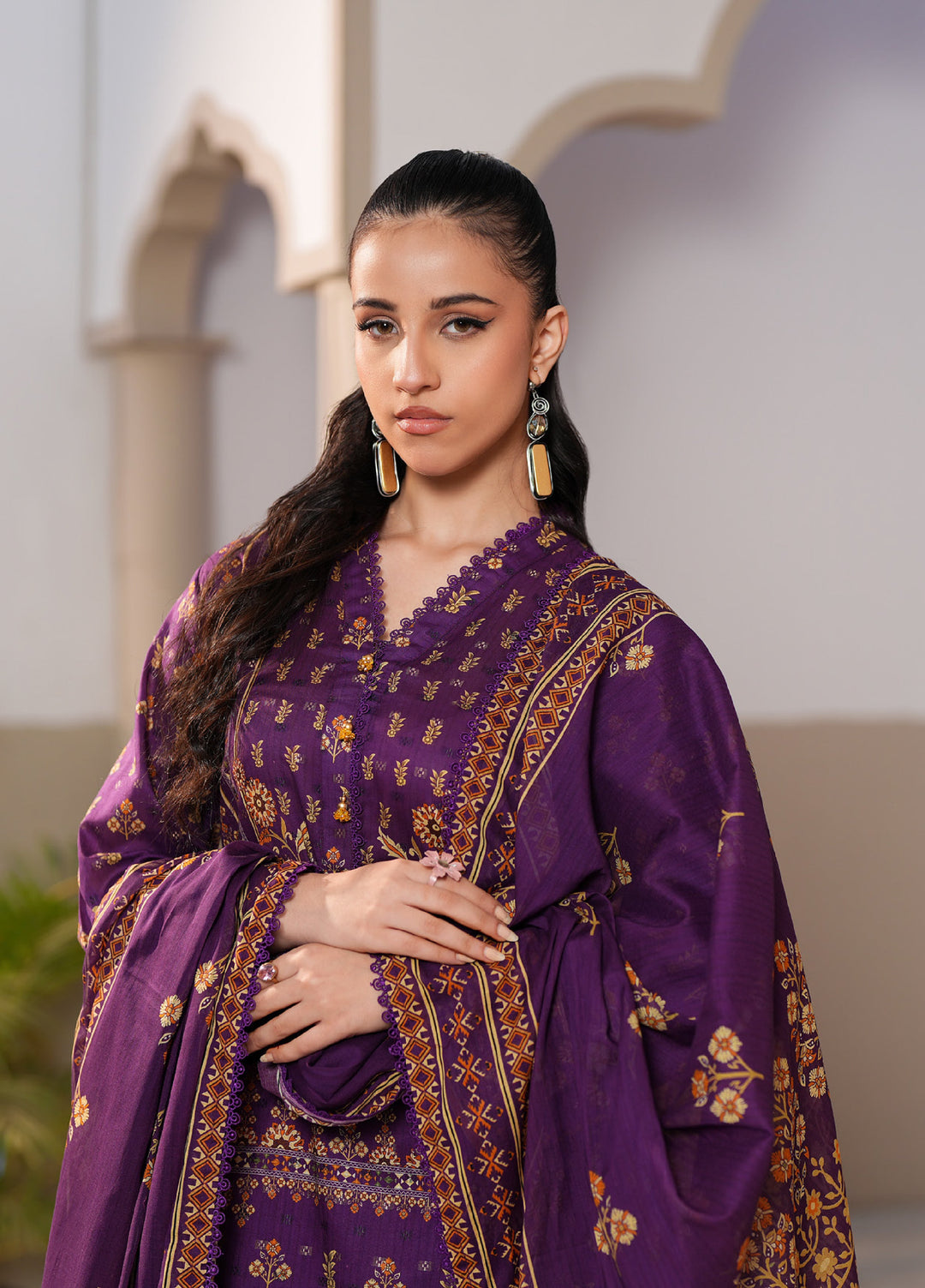 Regalia Textile Unstitched Printed Jacquard Lawn 3 Piece Suit RG26PUJL D-2 - Summer Collection