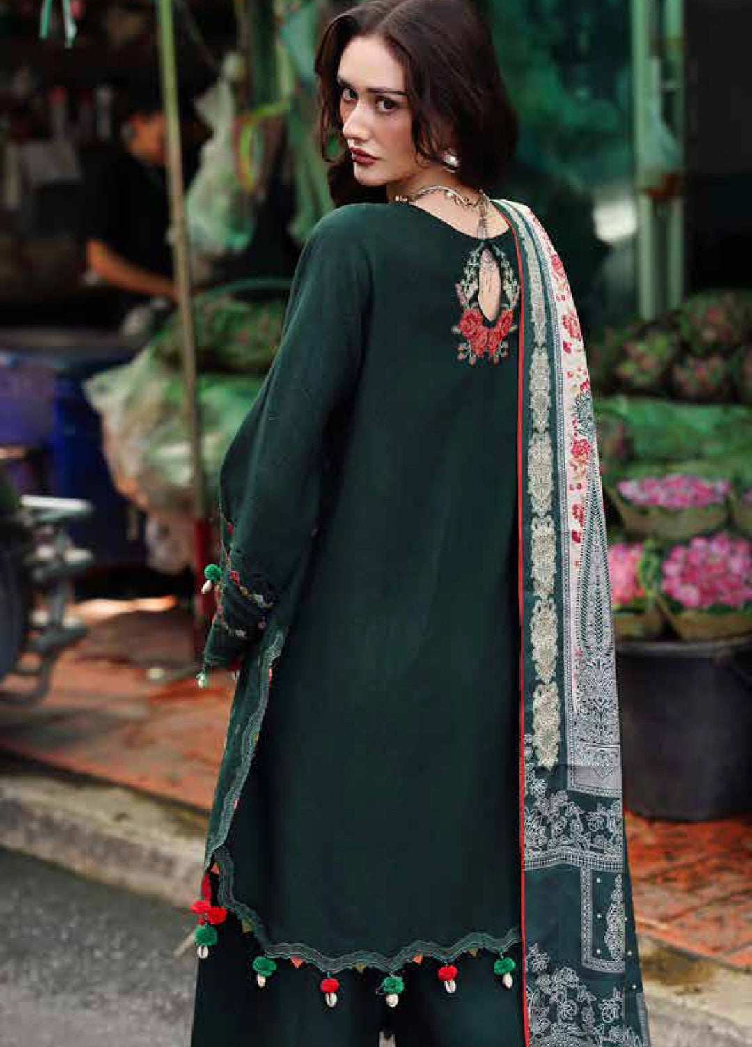 Poshima by Charizma Embroidered Peach Leather Suits Unstitched 3 Piece CZ25PW PSW5-04 - Winter Collection