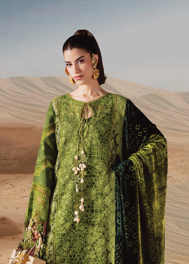 Amelia by Mahnur Unstitched Luxury Cotrai Embroidered 3 Piece Suits MN25AL AM-012 - Winter Collection
