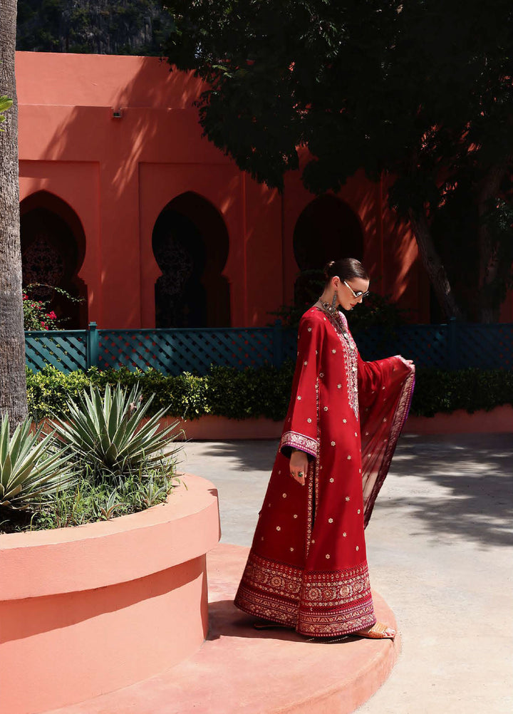 Nuvera Hemline by Mushq Unstitched Raw Silk Embroidered 3 Piece Suit MU26UNH D-9 Agatha - Festive Collection