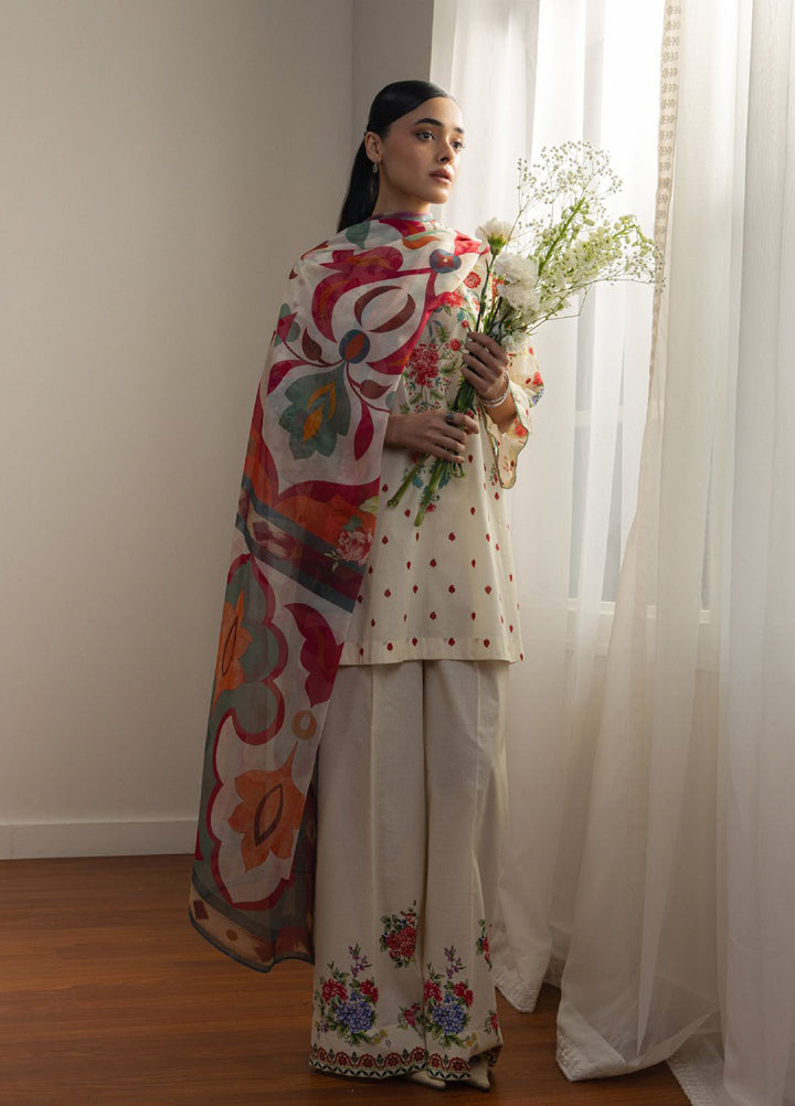 Coco by Zara Shahjahan Unstitched Printed Lawn 3 Piece Suit CZS26ULV AKI-6A - Summer Collection