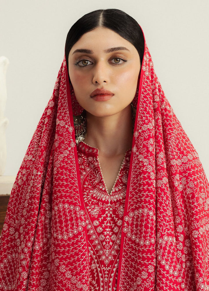 Zara Shahjahan Unstitched Winter Marina Embroidered Suits 3 Piece CZS25WC D5-Laalazar - Winter Collection