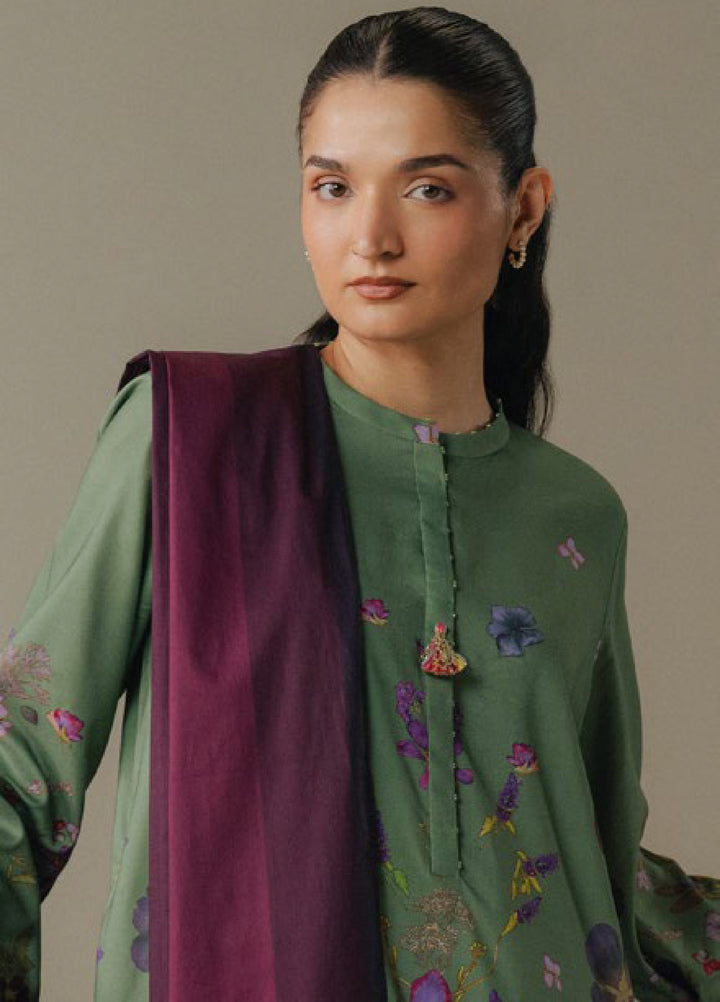 Coco by Zara Shahjahan Prints Unstitched Linen Suits 3 Piece CZS25PW Morning Echo D-8B - Winter Collection