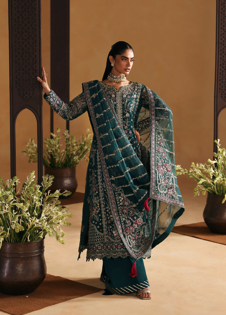 Gulaal Unstitched Embroidered Organza Suits 3 Piece GL25UW SOLIN-WU-12 - Wedding Collection