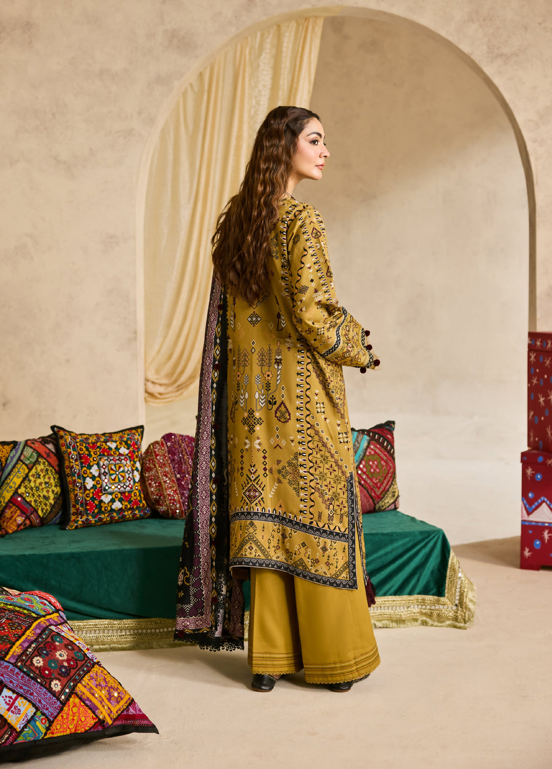 Zync by Florent One Nation Unstitched Khaddar Embroidered Suits 3 Piece FL25ON FL-5A - Winter Collection