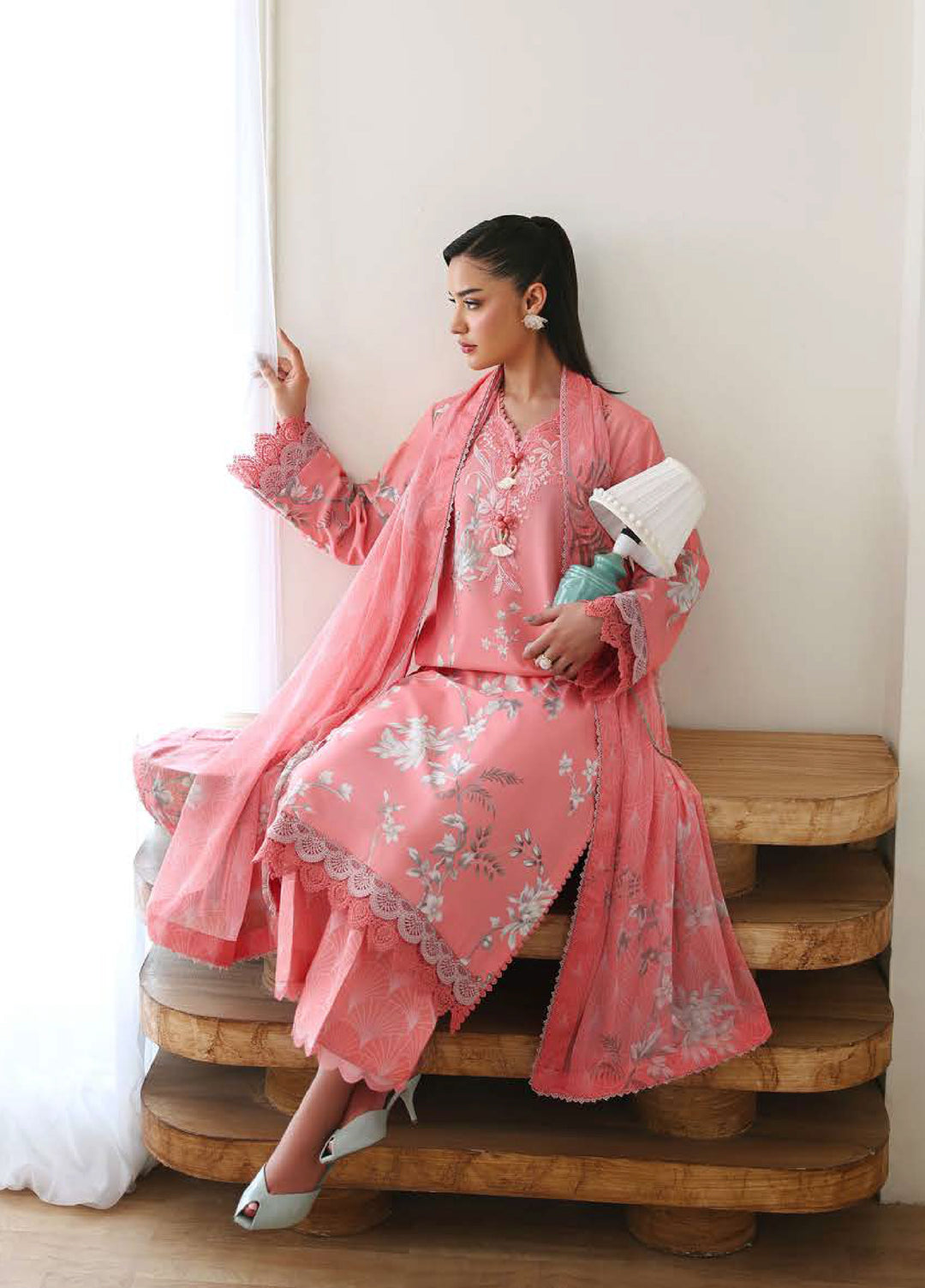 Eclat Garden by Roheenaz Unstitched Printed Lawn 3 Piece Suit RN26UEL Azalea Grace - Summer Collection