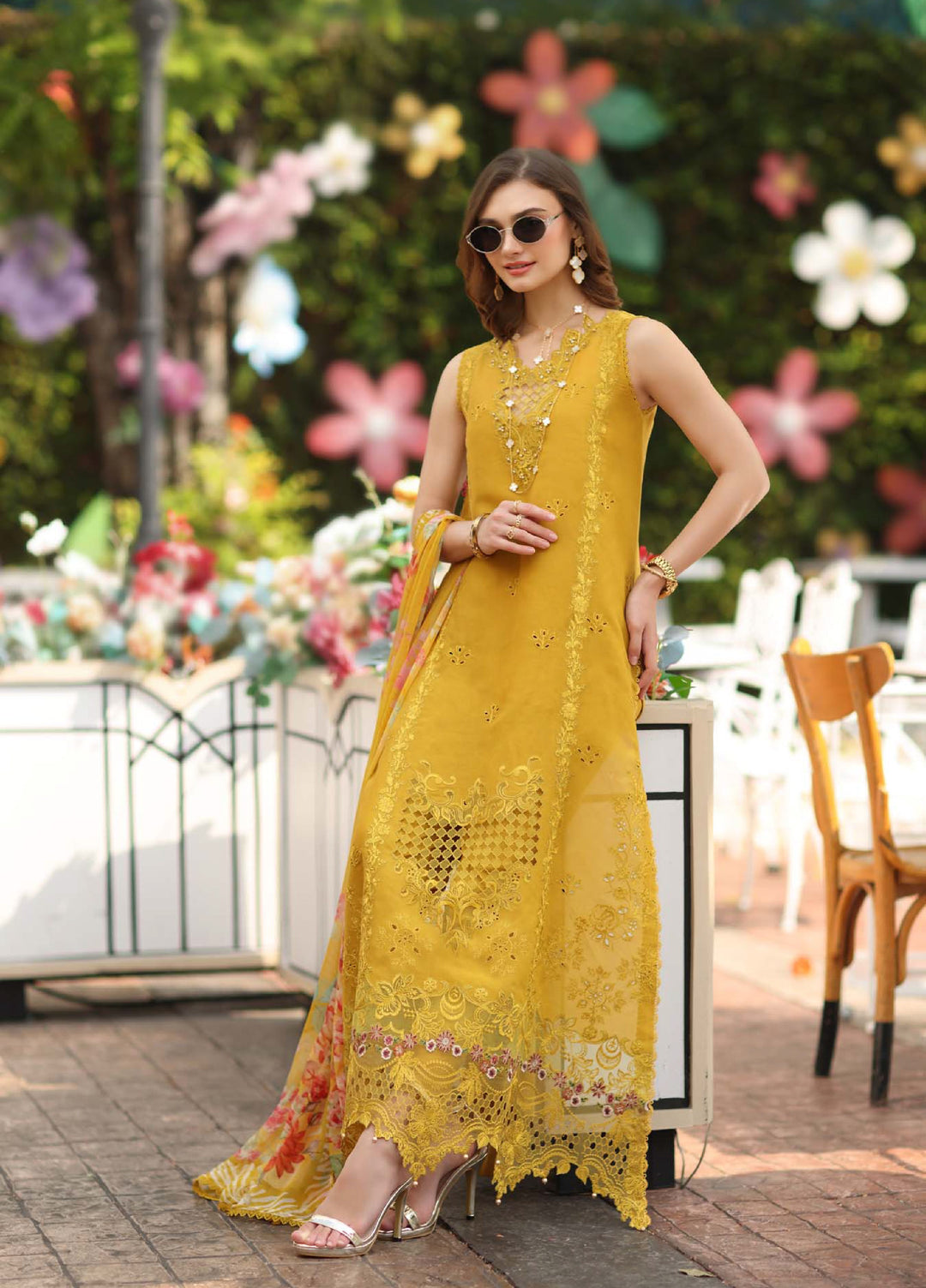 Noor Luxe by Saadia Asad Unstitched Chikankari Embroidered Lawn 3 Piece Suit SA26UNL D-10 HELIA - Summer Collection