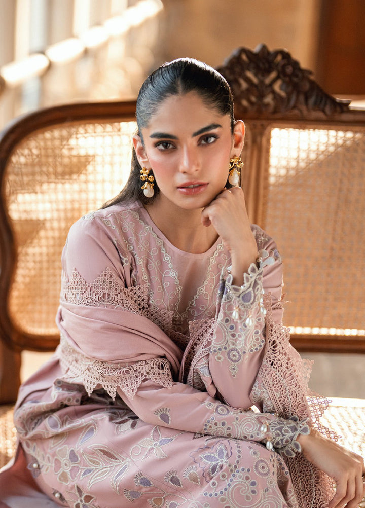 Shades Of Winter by Florent Unstitched Marina Twill Embroidered Suits 3 Piece FL25SW FL-8B - Winter Collection