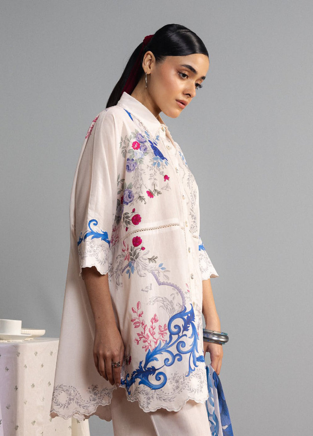 Coco by Zara Shahjahan Unstitched Printed Lawn 3 Piece Suit CZS26ULV REI-9A - Summer Collection