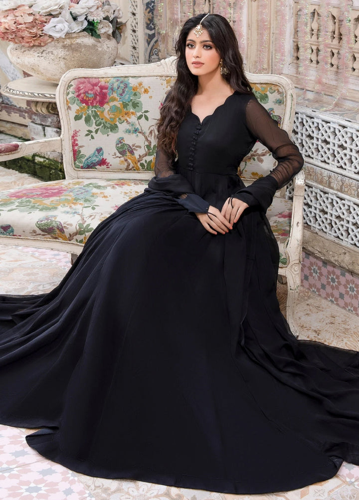 Aura by Haniumaimaz RTW Embroidered Chiffon 2 Piece Suit HUM26RCA DIYA - Festive Collection
