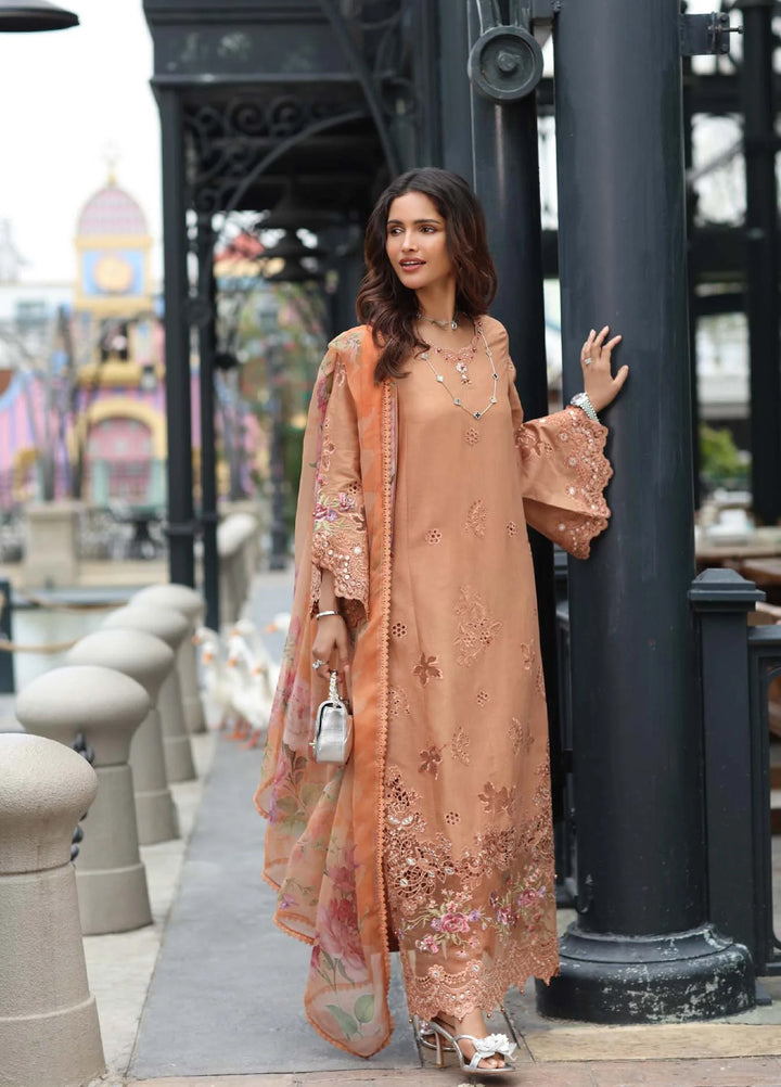 Noor Luxe by Saadia Asad Unstitched Chikankari Embroidered Lawn 3 Piece Suit SA26UNL D-6 PEONIA - Summer Collection