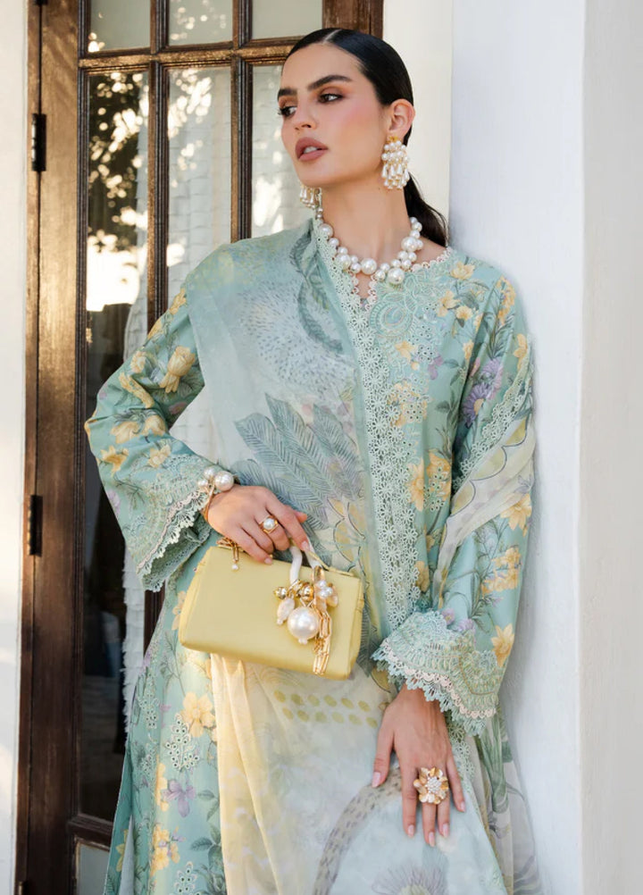 Shezlin Chikankari by Aabyaan Unstitched Embroidered Lawn 3 Piece Suit ABY26USC AZ-03 TIVARA - Summer Collection