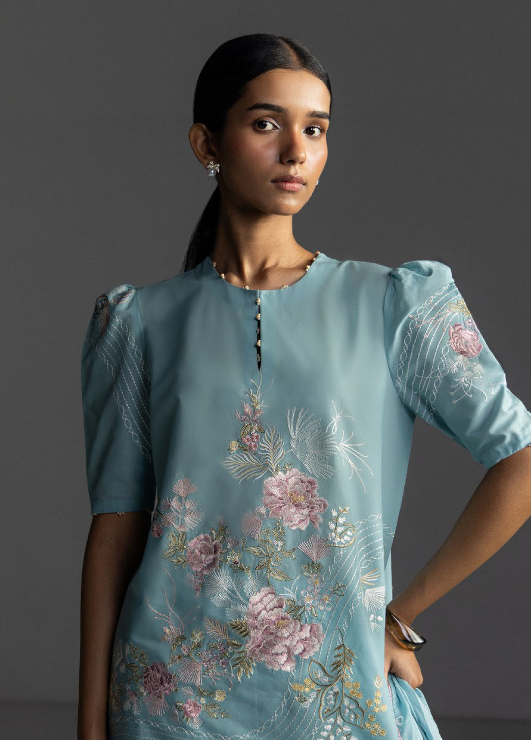 Coco by Zara Shahjahan Unstitched Embroidered Lawn 3 Piece Suit CZS26UL EVIA-9B - Summer Collection