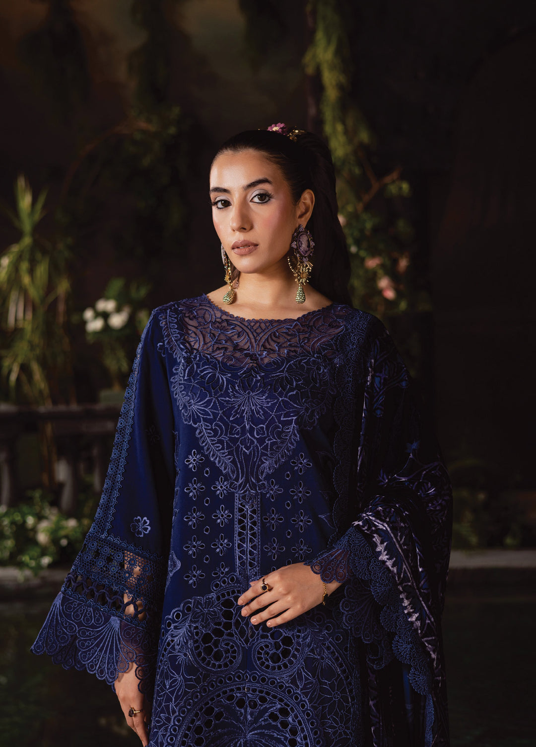 Amelia by Mahnur Unstitched Luxury Cotrai Embroidered 3 Piece Suits MN25AL AM-004 - Winter Collection