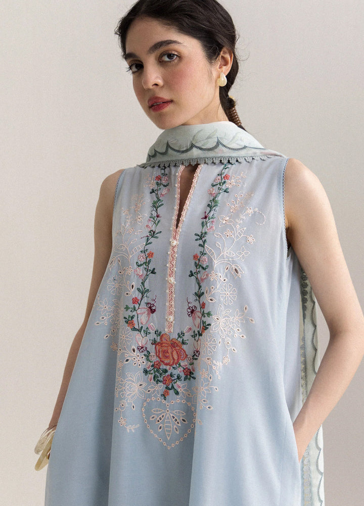 Coco by Zara Shahjahan Unstitched Embroidered Lawn 3 Piece Suit CZS26UCLP KIAN-8B - Eid Collection