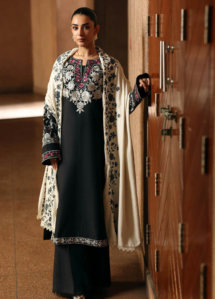 Rajbari Premium Unstitched Peach Winter Shawl Exclusive Embroidered Suits 3 Piece RB25PW D-12 - Winter Collection