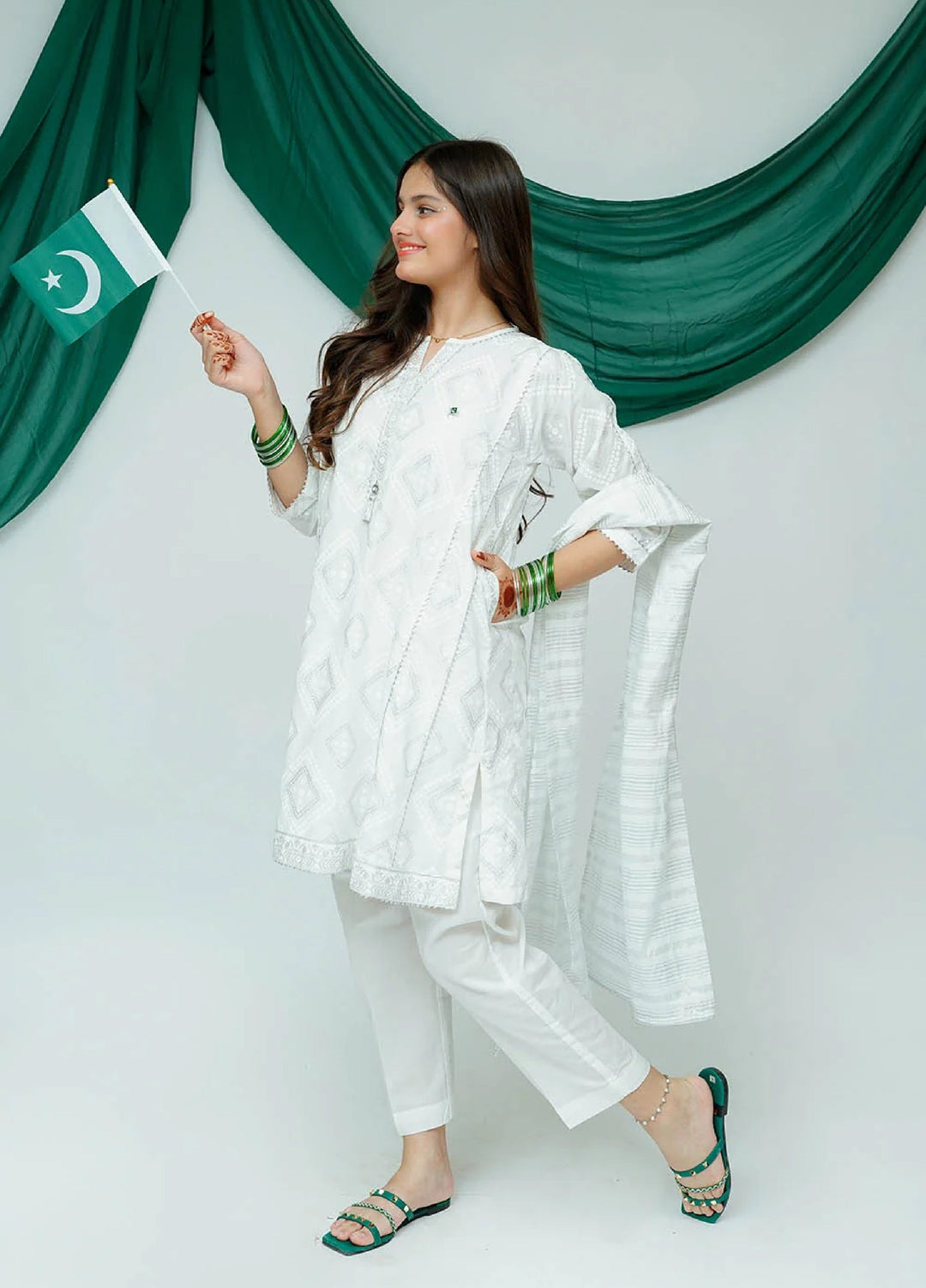Senorita Girls RTW Printed Cotton 3 Piece Suit GBD-03514 - Casual Collection