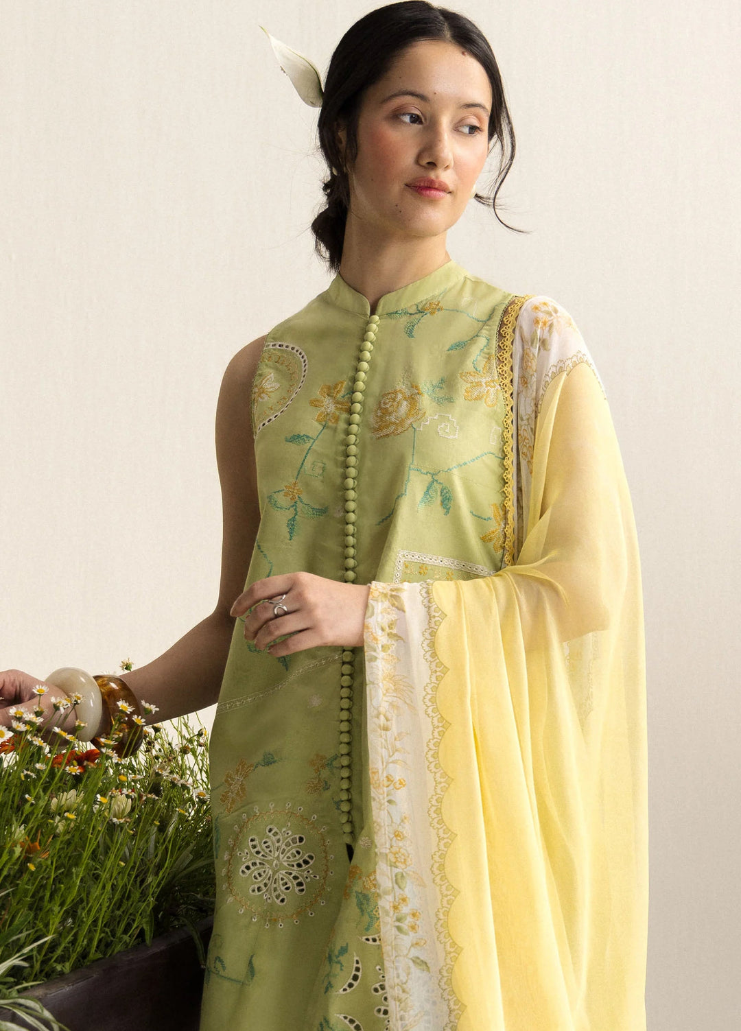 Coco by Zara Shahjahan Unstitched Embroidered Lawn 3 Piece Suit CZS26UCLP INES-6B - Eid Collection