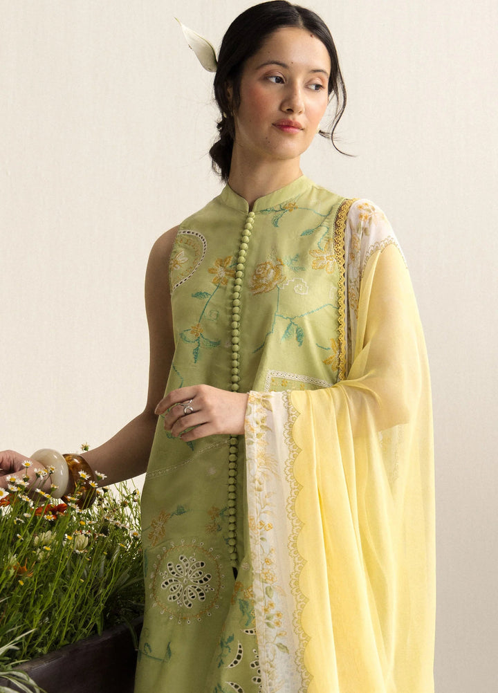 Coco by Zara Shahjahan Unstitched Embroidered Lawn 3 Piece Suit CZS26UCLP INES-6B - Eid Collection